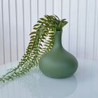 Vaso Garrafa Verde Oliva Aladim Cerâmico C/ Planta Moderna
