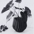 Vaso Geométrico Aresta (20x21) Preto Vasart