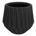 Vaso Geométrico Aresta (20x21) Preto Vasart