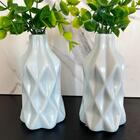 Vaso Geométrico Triângulo Azul Claro Moderno Sala Quarto