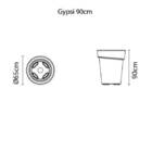 Vaso Gipsy Em Polietileno Concreto 90 Cm Tramontina