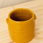 Vaso Glaze Amarelo M