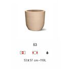 Vaso Grafiato Redondo Ferrugem 53cm Nutriplan