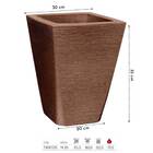 Vaso Grafiato Trapézio 35 (17l) Cor Ferrugem Nutriplan