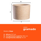 Vaso Gramado Bege Terrano