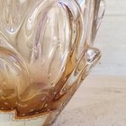 Vaso Grande De Murano São Marcos - Cor Lilás Com Âmbar