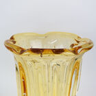 Vaso Grande De Murano São Marcos - Cristal Âmbar 33x30cm