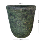 Vaso Grande em Argila 38x34cm verde Americano Bella Art Vetrificados