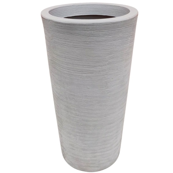 Vaso Grande para Plantas Decorativo 73x40cm Cinza