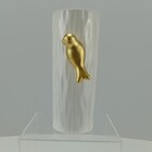 Vaso Home&co Com Pássaro Cerâmica 20x10x10cm Branco