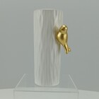 Vaso Home&co Com Pássaro Cerâmica 20x10x10cm Branco