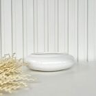 Vaso Ikebana Branco Médio De Cerâmica Moderno Decorativo