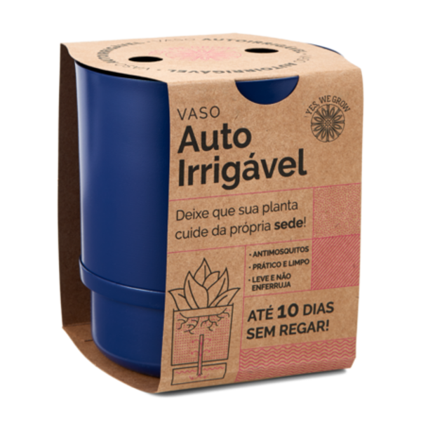 Vaso Irrigacao Automatica Colorido Plantar Yes We Grow Azul