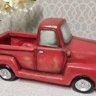 Vaso Jardim De Resina Vermelho Caminhonete