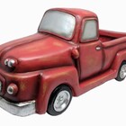 Vaso Jardim De Resina Vermelho Caminhonete