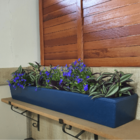Vaso Jardineira De Plantas 80cm e Prato De Polietileno Azul