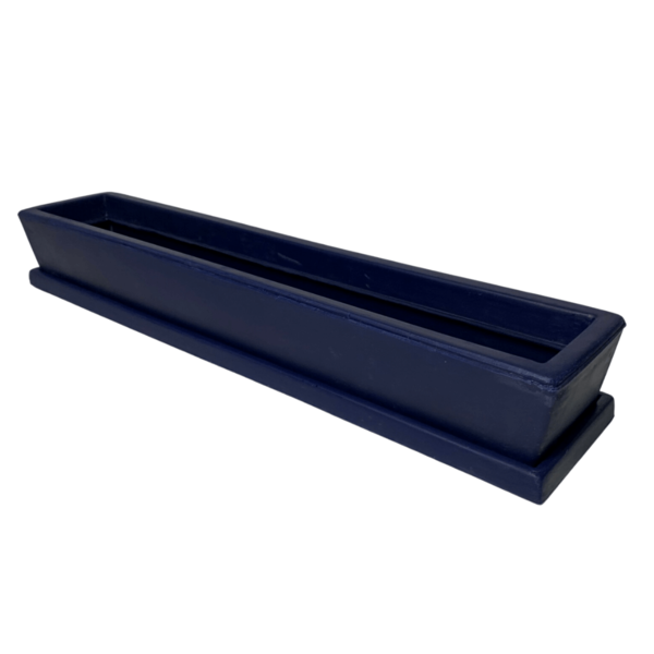 Vaso Jardineira De Plantas 80cm e Prato De Polietileno Azul