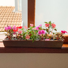 Vaso Jardineira De Plantas 80cm e Prato De Polietileno Marrom