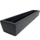 Vaso Jardineira De Plantas 80cm e Prato De Polietileno Preto