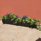 Vaso Jardineira De Plantas 80cm e Prato De Polietileno Preto