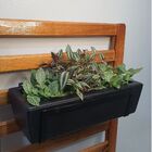 Vaso Jardineira Pequena Para Plantas e Flores 37cm Preto