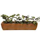 Vaso Jardineira Plantas Polietileno Marrom 100x20cm