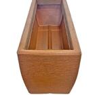 Vaso Jardineira Plantas Polietileno Marrom 100x20cm