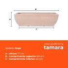 Vaso Jardineira Tamara Bege 60 Terrano