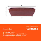 Vaso Jardineira Tamara Café 60 Terrano