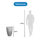 Vaso Liso Conico 30 Japi Cimento Queimado