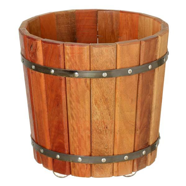 Vaso de Madeira Tanoaria Redondo Natural 38x38x39cm Leroy Merlin Aparador Em U Madeira ~ Vaso de Madeira Tanoaria Redondo Natural 38x38x39cm Leroy Merlin