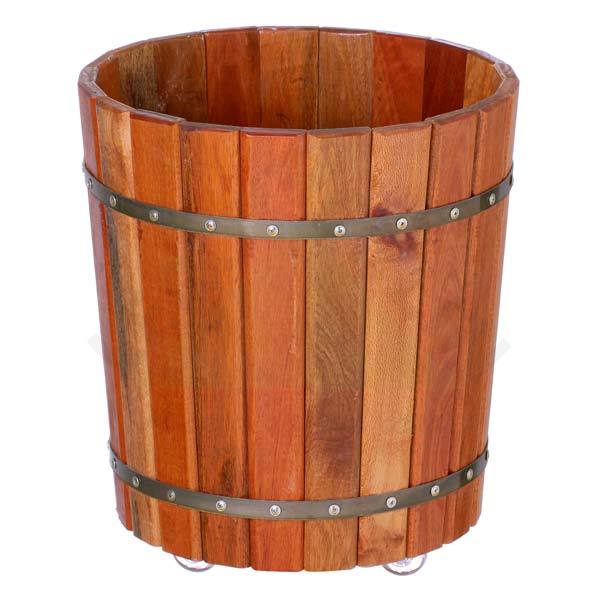 Vaso de Madeira Tanoaria Redondo Natural 46x46x51cm Leroy Merlin Aparador Em U Madeira ~ Vaso de Madeira Tanoaria Redondo Natural 46x46x51cm Leroy Merlin