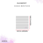 Vaso Madeira Rústico Com Borda Não É Segredo Marrom Rodinha 4