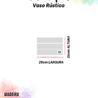 Vaso Madeira Rústico Não É Segredo Branco Rodinha 25x26
