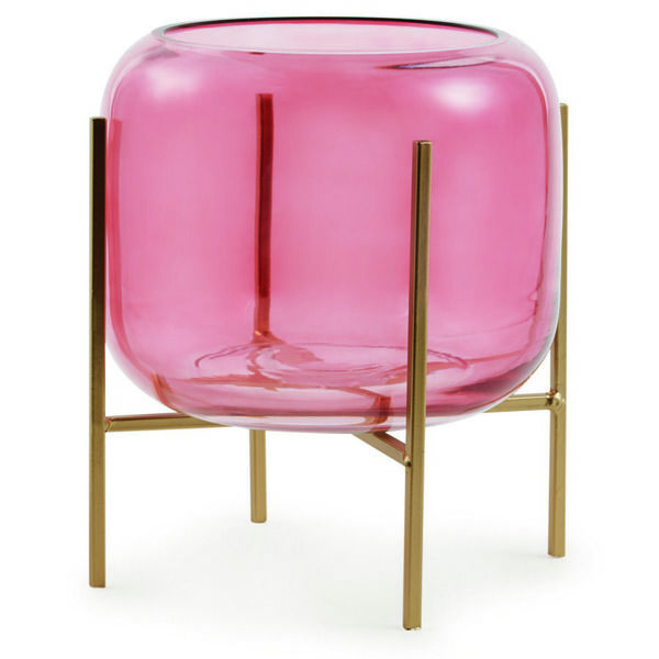 Vaso Marsala Em Vidro Com Suporte 11650 Mart