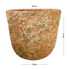 Vaso Médio em Argila 23x24cm Bege Americano Bella Art Vetrificados