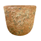 Vaso Médio em Argila 23x24cm Bege Americano Bella Art Vetrificados