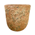 Vaso Médio em Argila 27x28cm Bege Americano Bella Art Vetrificados