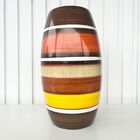 Vaso Médio Listra Colorido Centro De Mesa Moderno Artesanal