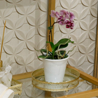 Vaso Metal Branco 9x9cm Sitios