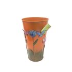 Vaso Metal Enfeite Jardim Quintal Varanda Borboleta Flor Lara