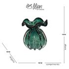 Vaso Murano Trouxinha Em Vidro Italy  Verde Esmeralda Pequeno