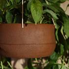 Vaso Oma Suspenso Com Corda 24 (2l) Cor Aço Corten Japi