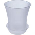 Vaso Orchid De Vidro Fosco Com Prato Decorativo Home & Co