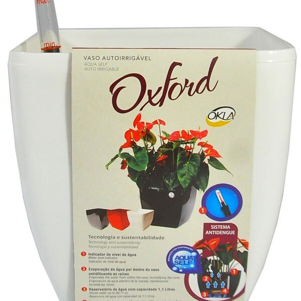 Vaso Oxford Autoirrigável Okla N20 Branco