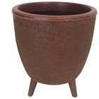 Vaso P/ Flores 20cm Com Tripé De Madeira Plantas Decorativas