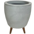 Vaso P/ Flores 20cm Com Tripé De Madeira Plantas Decorativas