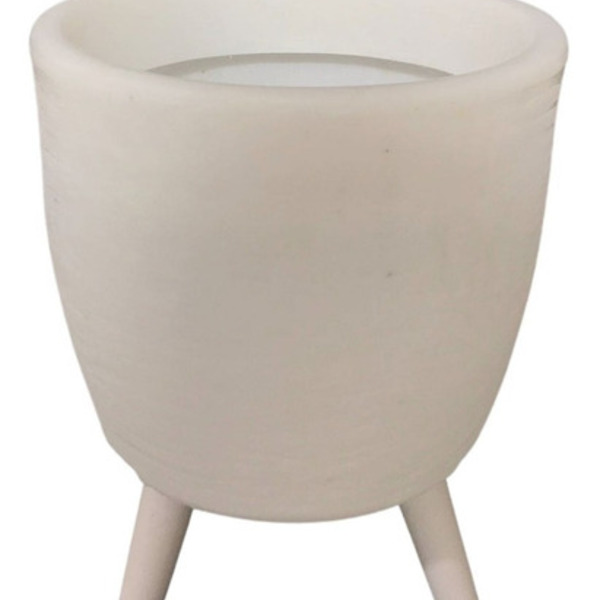 Vaso P/ Flores 20cm Com Tripé De Madeira Plantas Decorativas