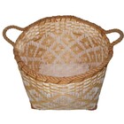 Vaso Palha Plantas Cesta Artesanal Jardim Casa Enfeite Decora