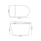 Vaso Para Banheiro Digital Smart Nero Branco